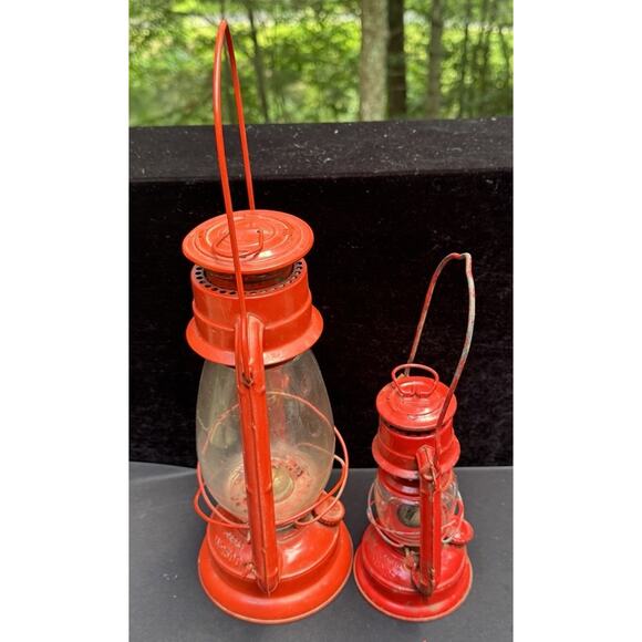 2 Nice VTG WINGED WHEEL Red Lanterns No. 350 & 500 Japan - Picture 10 of 11